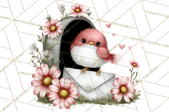 Birdsong Letters Clipart, Printable Love Letter PNG Product Image 2