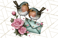 Birdsong Letters Clipart, Printable Love Letter PNG Product Image 2