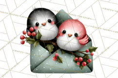 Birdsong Letters Clipart, Printable Love Letter PNG Product Image 3