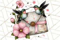 Birdsong Letters Clipart, Printable Love Letter PNG Product Image 5