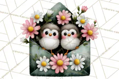Birdsong Letters Clipart, Printable Love Letter PNG Product Image 2