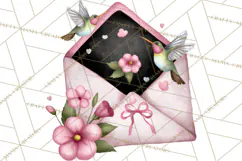 Birdsong Letters Clipart, Printable Love Letter PNG Product Image 3