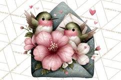 Birdsong Letters Clipart, Printable Love Letter PNG Product Image 2