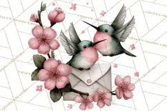 Birdsong Letters Clipart, Printable Love Letter PNG Product Image 3