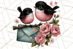 Birdsong Letters Clipart, Printable Love Letter PNG Product Image 2