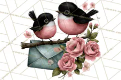 Birdsong Letters Clipart, Printable Love Letter PNG Product Image 2