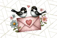 Birdsong Letters Clipart, Printable Love Letter PNG Product Image 3