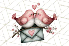 Birdsong Letters Clipart, Printable Love Letter PNG Product Image 4