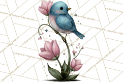 Birdsong Letters Clipart, Printable Love Letter PNG Product Image 4