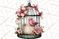 Birdsong Letters Clipart, Printable Love Letter PNG Product Image 5