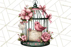 Birdsong Letters Clipart, Printable Love Letter PNG Product Image 5