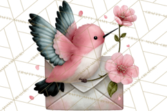 Birdsong Letters Clipart, Printable Love Letter PNG Product Image 2