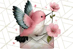 Birdsong Letters Clipart, Printable Love Letter PNG Product Image 2