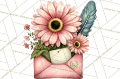Birdsong Letters Clipart, Printable Love Letter PNG Product Image 3