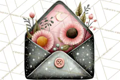 Birdsong Letters Clipart, Printable Love Letter PNG Product Image 4
