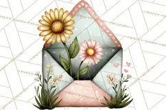 Birdsong Letters Clipart, Printable Love Letter PNG Product Image 5