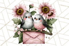 Birdsong Letters Clipart, Printable Love Letter PNG Product Image 5