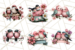 Birdsong Letters Clipart, Printable Love Letter PNG Product Image 2