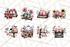 Birdsong Letters Clipart, Printable Love Letter PNG Product Image 4