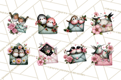 Birdsong Letters Clipart, Printable Love Letter PNG Product Image 6