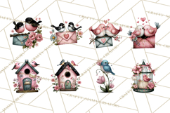 Birdsong Letters Clipart, Printable Love Letter PNG Product Image 8