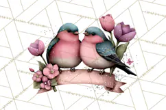 Birdsong Letters Clipart, Printable Love Letter PNG Product Image 3