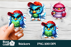 Funny bird sticker printable | Animal sticker PNG design Product Image 1