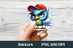 Funny bird sticker printable | Animal sticker PNG design Product Image 1