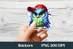 Funny bird sticker printable | Animal sticker PNG design Product Image 1
