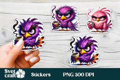 Funny bird sticker printable | Animal sticker PNG design Product Image 1