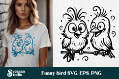 Funny bird SVG design | Bird SVG | Tropical SVG Product Image 1