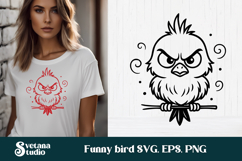 Funny bird SVG design | Bird SVG | Bird silhouette SVG Product Image 1