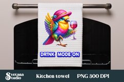 Funny bird kitchen towel | Kitchen towel quotes sublimation Product Image 1