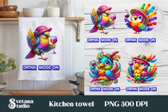 Funny bird kitchen towel | Kitchen towel quotes sublimation Product Image 1