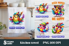 Funny bird kitchen towel | Kitchen towel quotes sublimation Product Image 1