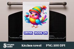 Funny bird kitchen towel | Kitchen towel quotes sublimation Product Image 1