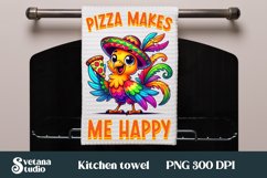 Funny bird kitchen towel | Kitchen towel quotes sublimation Product Image 1