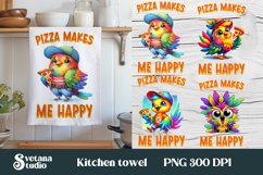 Funny bird kitchen towel | Kitchen towel quotes sublimation Product Image 1