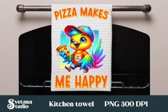 Funny bird kitchen towel | Kitchen towel quotes sublimation Product Image 1