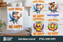 Funny bird kitchen towel | Kitchen towel quotes sublimation Product Image 1
