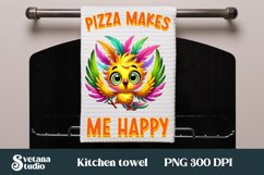 Funny bird kitchen towel | Kitchen towel quotes sublimation Product Image 1