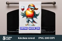 Funny bird kitchen towel | Kitchen towel quotes sublimation Product Image 1