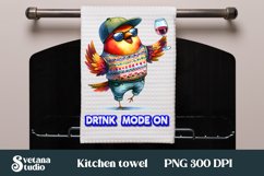 Funny bird kitchen towel | Kitchen towel quotes sublimation Product Image 1