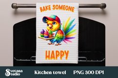 Funny bird kitchen towel | Kitchen towel quotes sublimation Product Image 1
