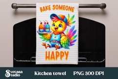 Funny bird kitchen towel | Kitchen towel quotes sublimation Product Image 1