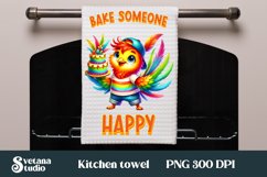 Funny bird kitchen towel | Kitchen towel quotes sublimation Product Image 1