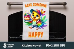 Funny bird kitchen towel | Kitchen towel quotes sublimation Product Image 1