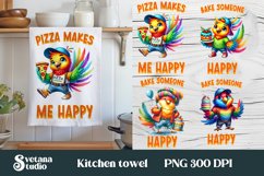 Funny bird kitchen towel | Kitchen towel quotes sublimation Product Image 1