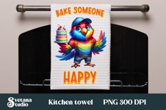 Funny bird kitchen towel | Kitchen towel quotes sublimation Product Image 1