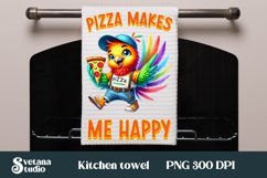 Funny bird kitchen towel | Kitchen towel quotes sublimation Product Image 1